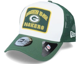 Green Bay Packers Graphic Patch A-Frame White/Green Trucker - New Era
