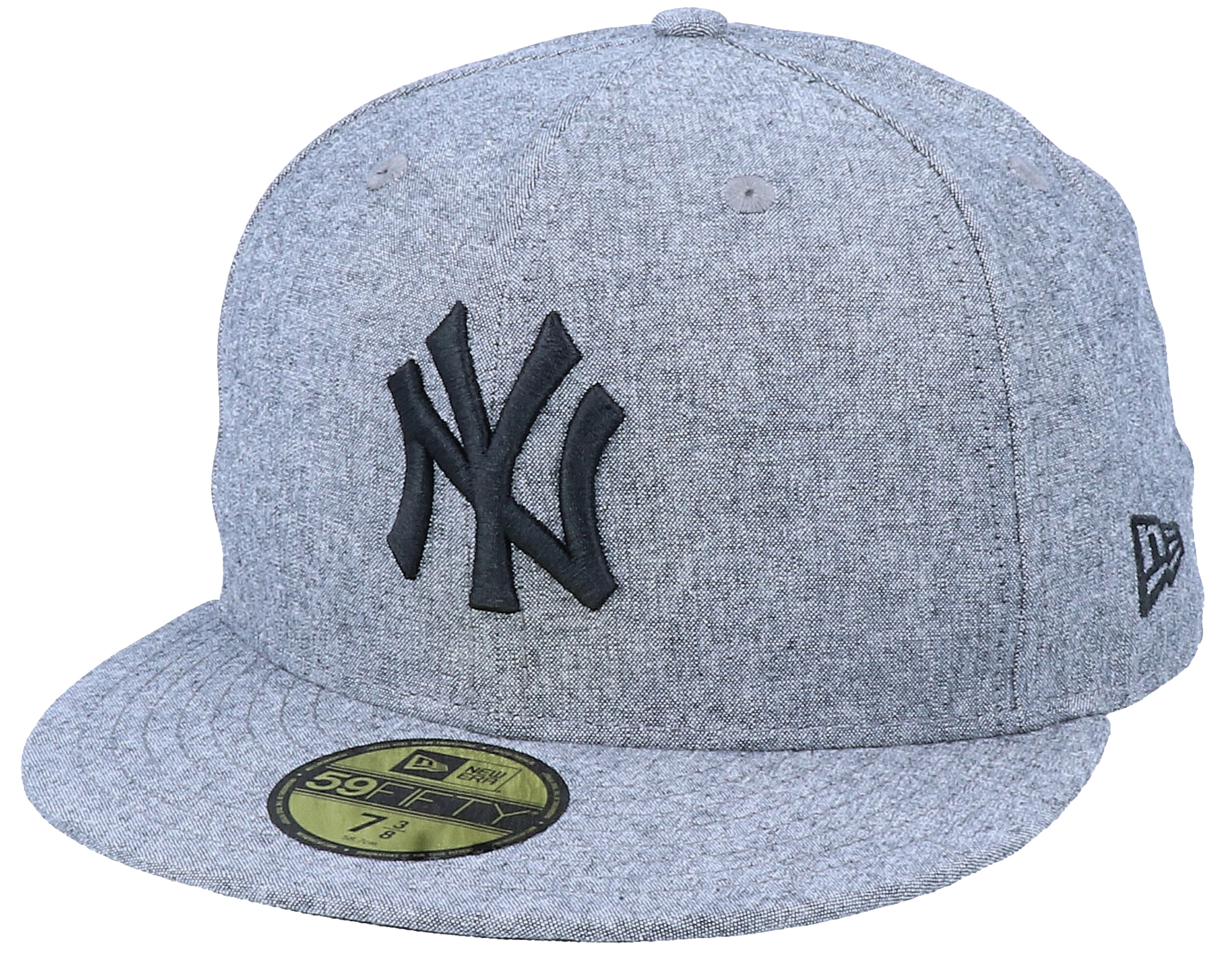 Men Women Black Fabric Fashion Baseball Cap Grey NY Hat New York