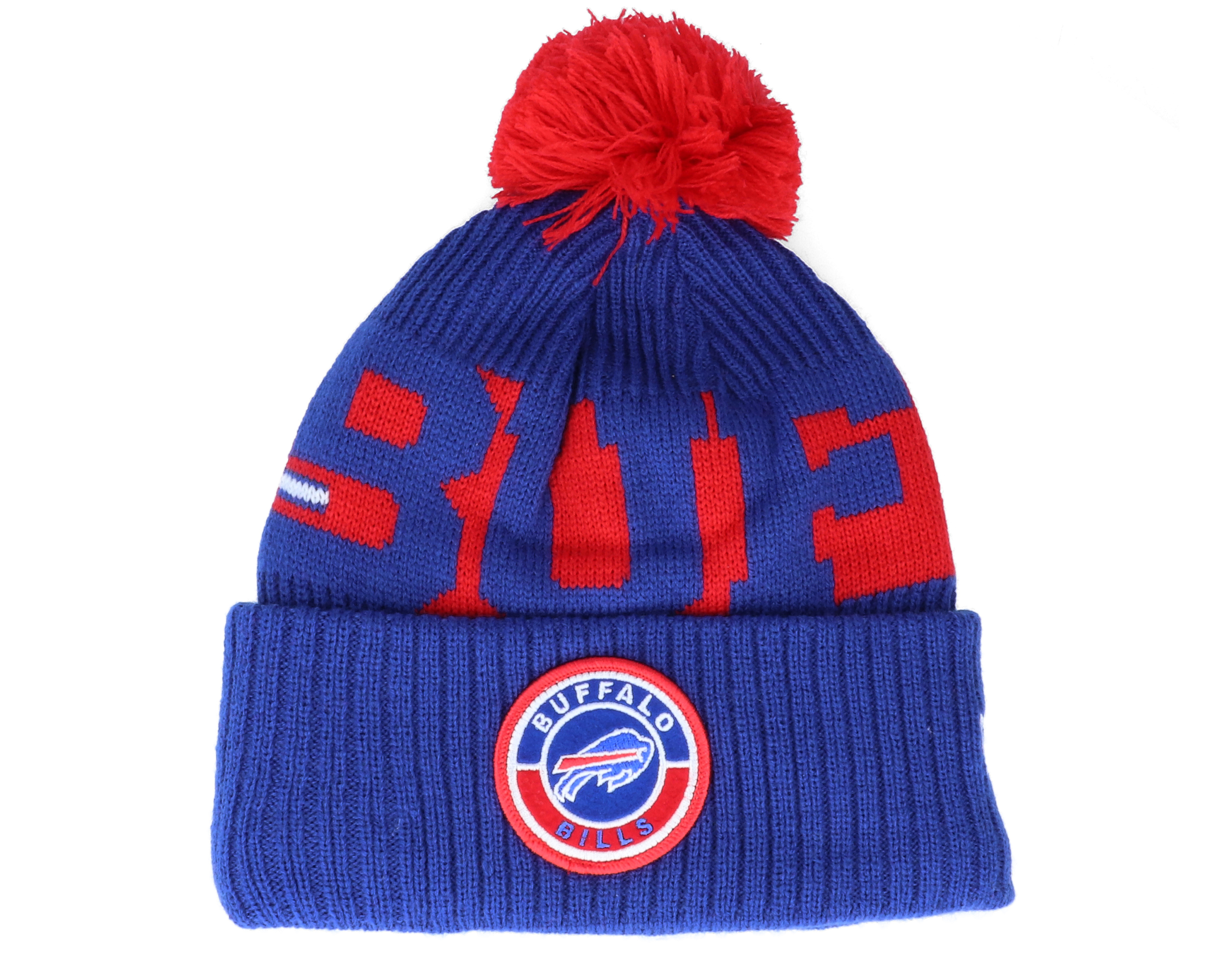 New Era NFL Buffalo Bills Sport Pom Knit Hat On-Field Beanie NWT