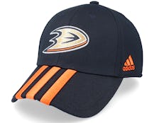 Anaheim Ducks 3 Stripe Struc Black Adjustable - Adidas