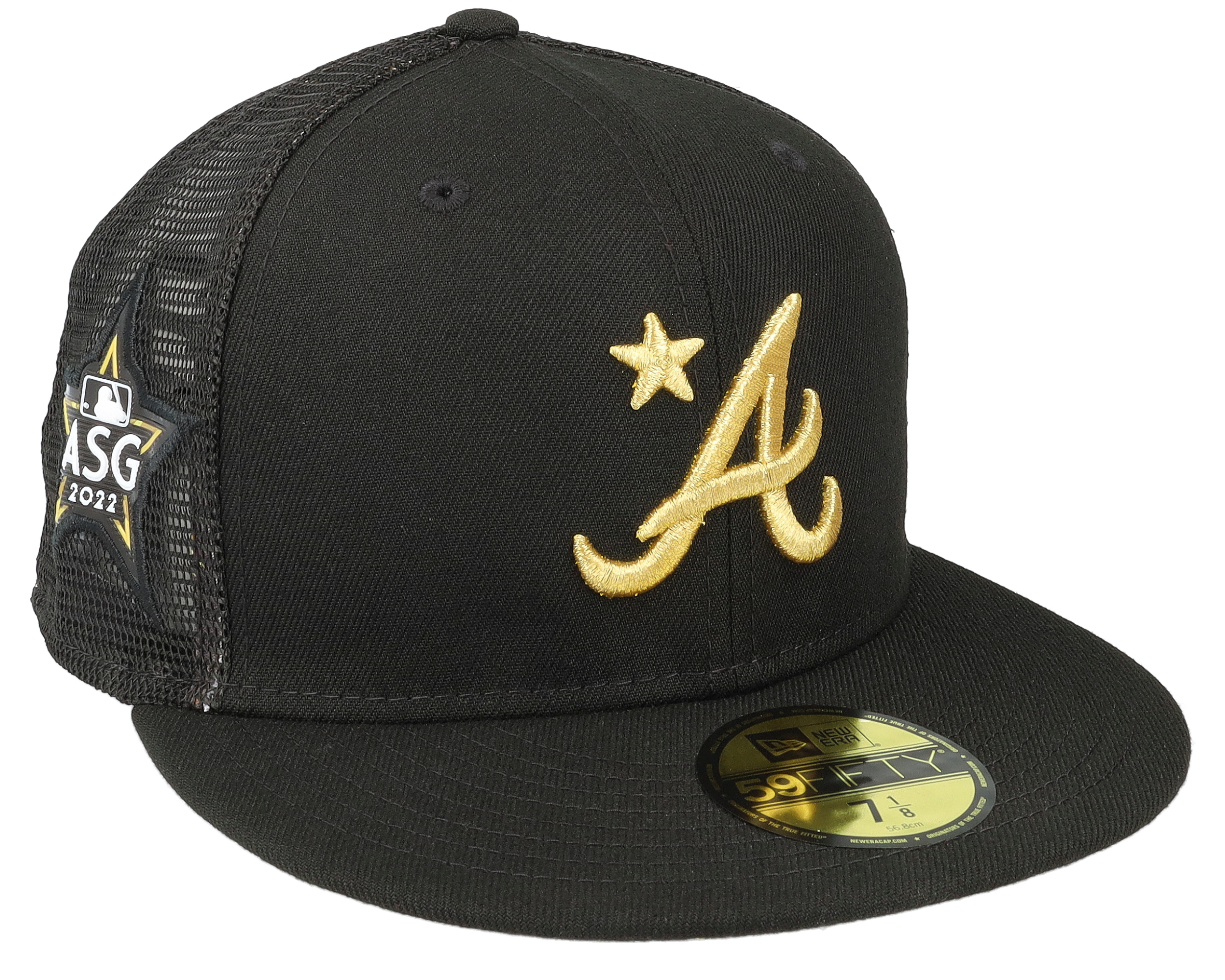 Atlanta Braves MLB All Star Game 59FIFTY Black Mesh Fitted New Era Cap Hatstore.ch