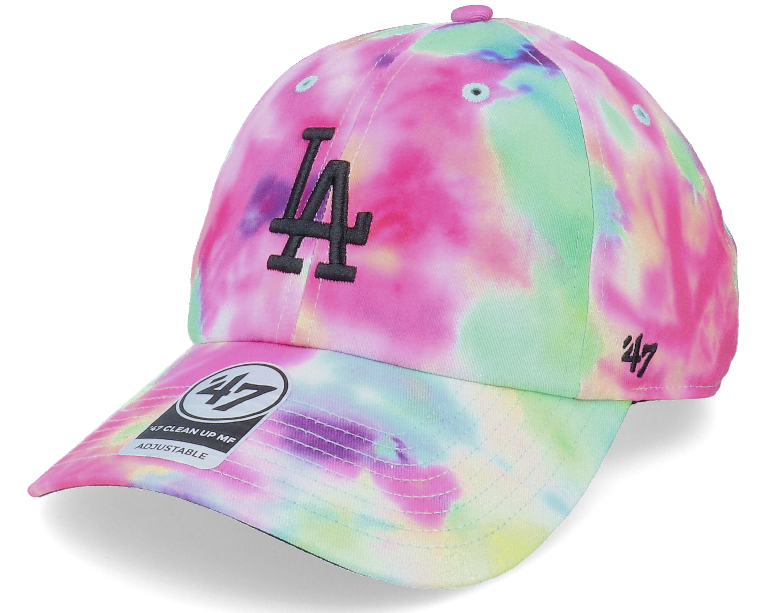 Los Angeles Dodgers 47 Brand Clean Up Dad Hat Tie-Dye Baseball Cap