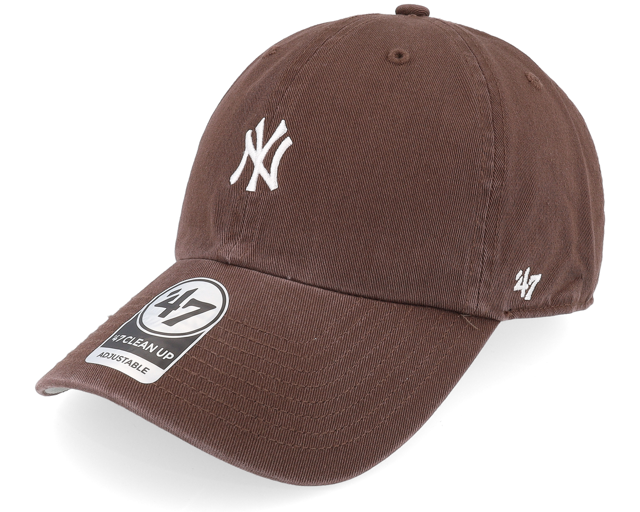 New York Yankees MLB Base Runner Clean Up Brown Dad Cap - 47 Brand ...