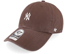 New York Yankees MLB Base Runner Clean Up Brown Dad Cap - 47 Brand