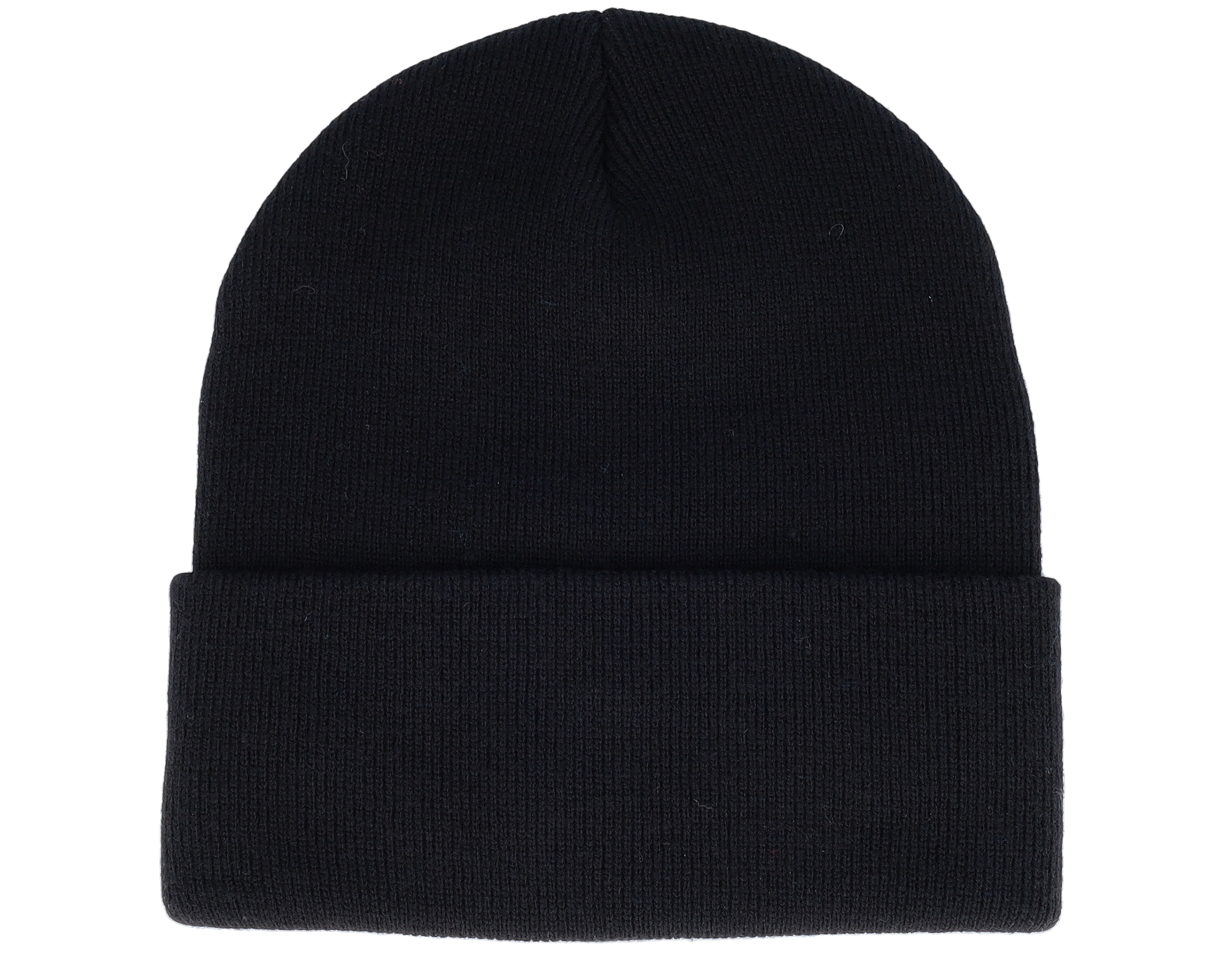 black folded beanie