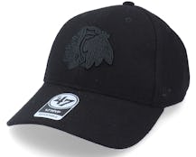Chicago Blackhawks Melton Snap Mvp Black Adjustable - 47 Brand