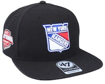 Hatstore Exclusive x New York Rangers Sure Shot Two Tone Captain Black Snapback - 47 Brand