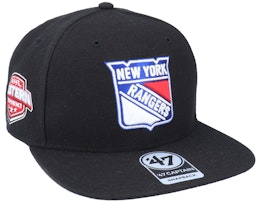 Hatstore Exclusive x New York Rangers Sure Shot Two Tone Captain Black Snapback - 47 Brand