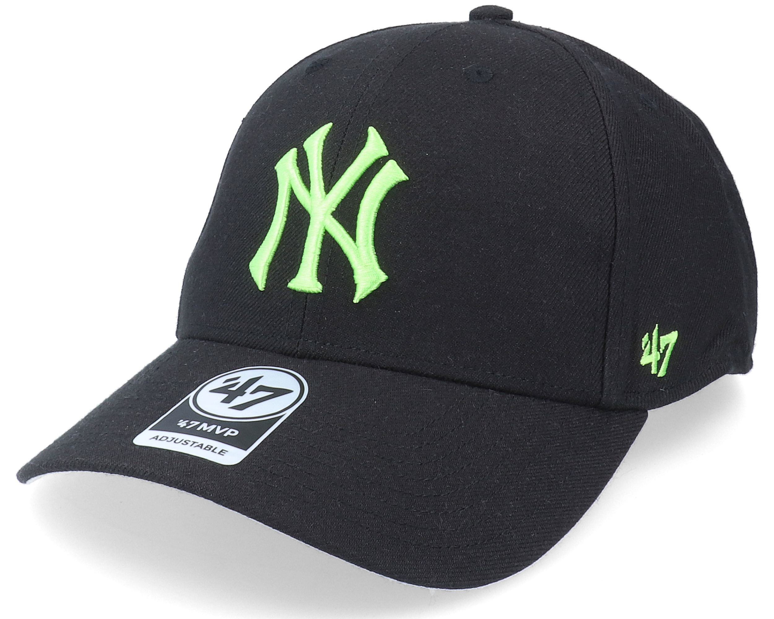 New York Yankees Mvp Black Adjustable - 47 Brand Cap | Hatstoreworld.com