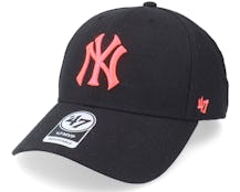 New York Yankees Mvp Black/Neon Pink Adjustable - 47 Brand
