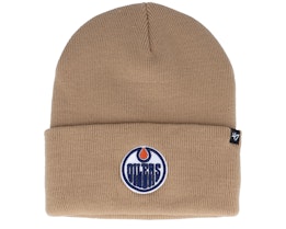 Edmonton Oilers Haymaker Knit Khaki Cuff - 47 Brand
