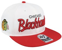 Chicago Blackhawks NHL Cr.town Two Tone 47 Cap White/Red Snapback - 47 Brand