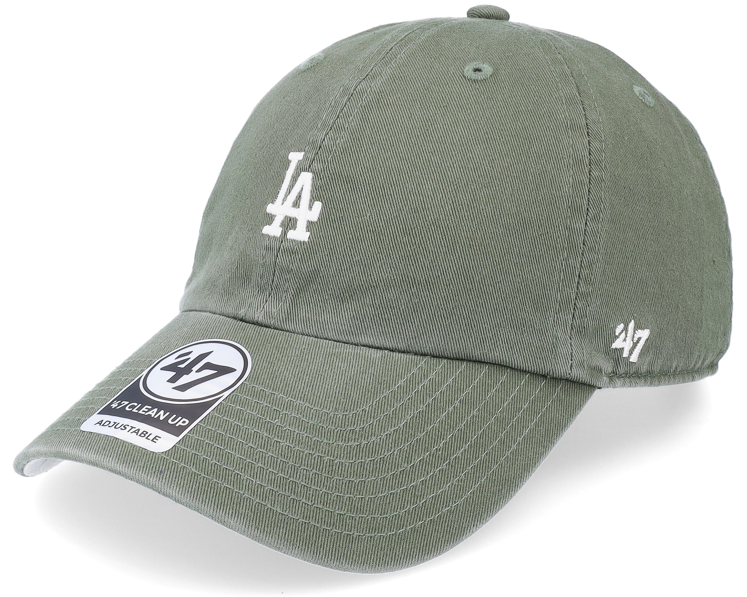 Los Angeles Dodgers MLB Base Runner Clean Up Moss Dad Cap - 47 Brand ...