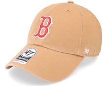 Boston Red Sox Mlb Clean Up Camel Dad Cap - 47 Brand