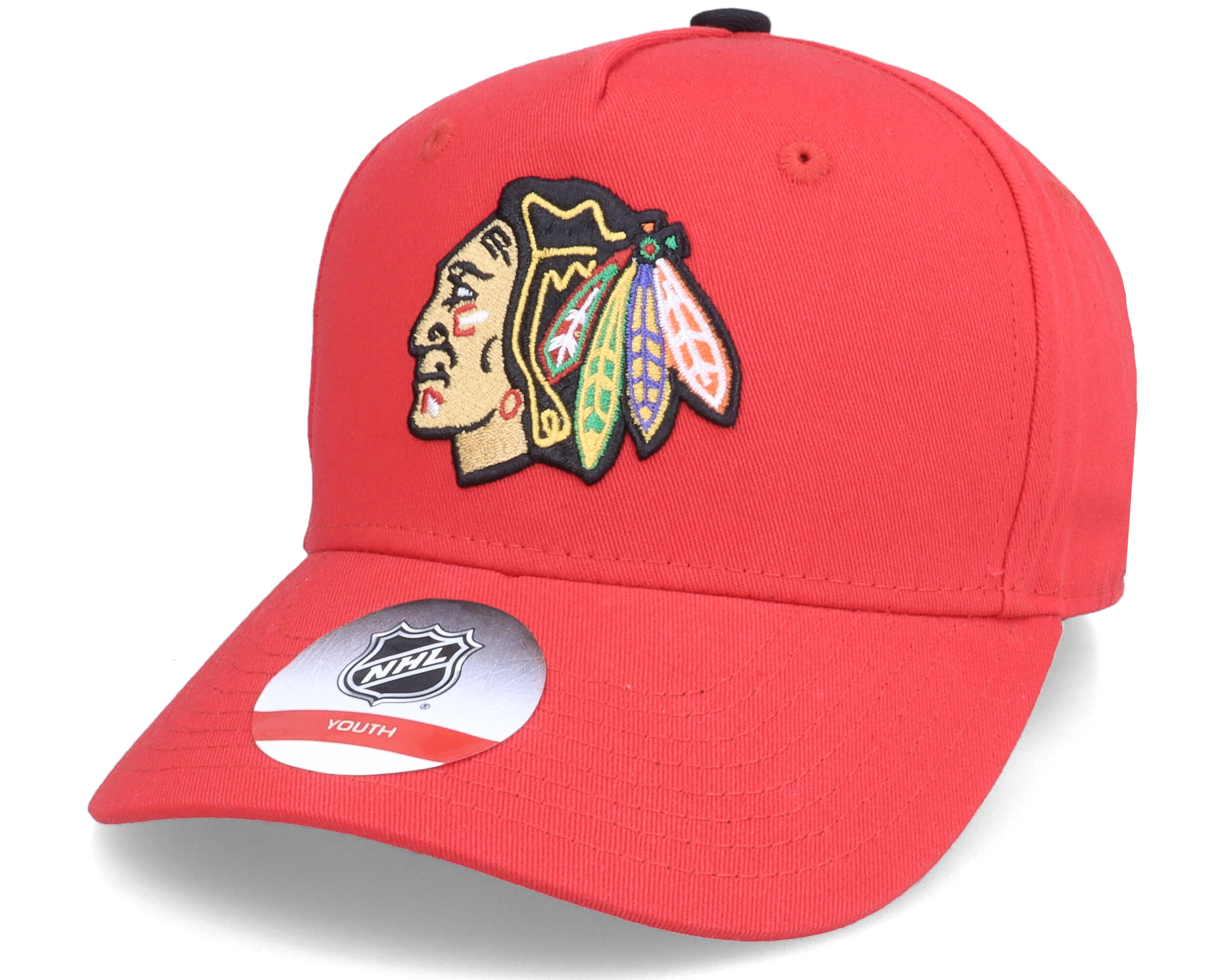 Kids Chicago Blackhawks Precurved University Red Adjustable ...