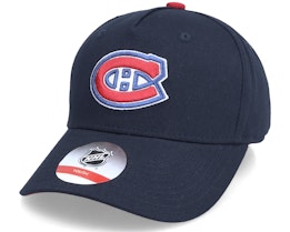 Kids Montreal Canadiens Precurved College Navy Adjustable - Outerstuff