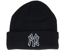 New York Yankees Pop Outline Beanie Black Cuff - New Era