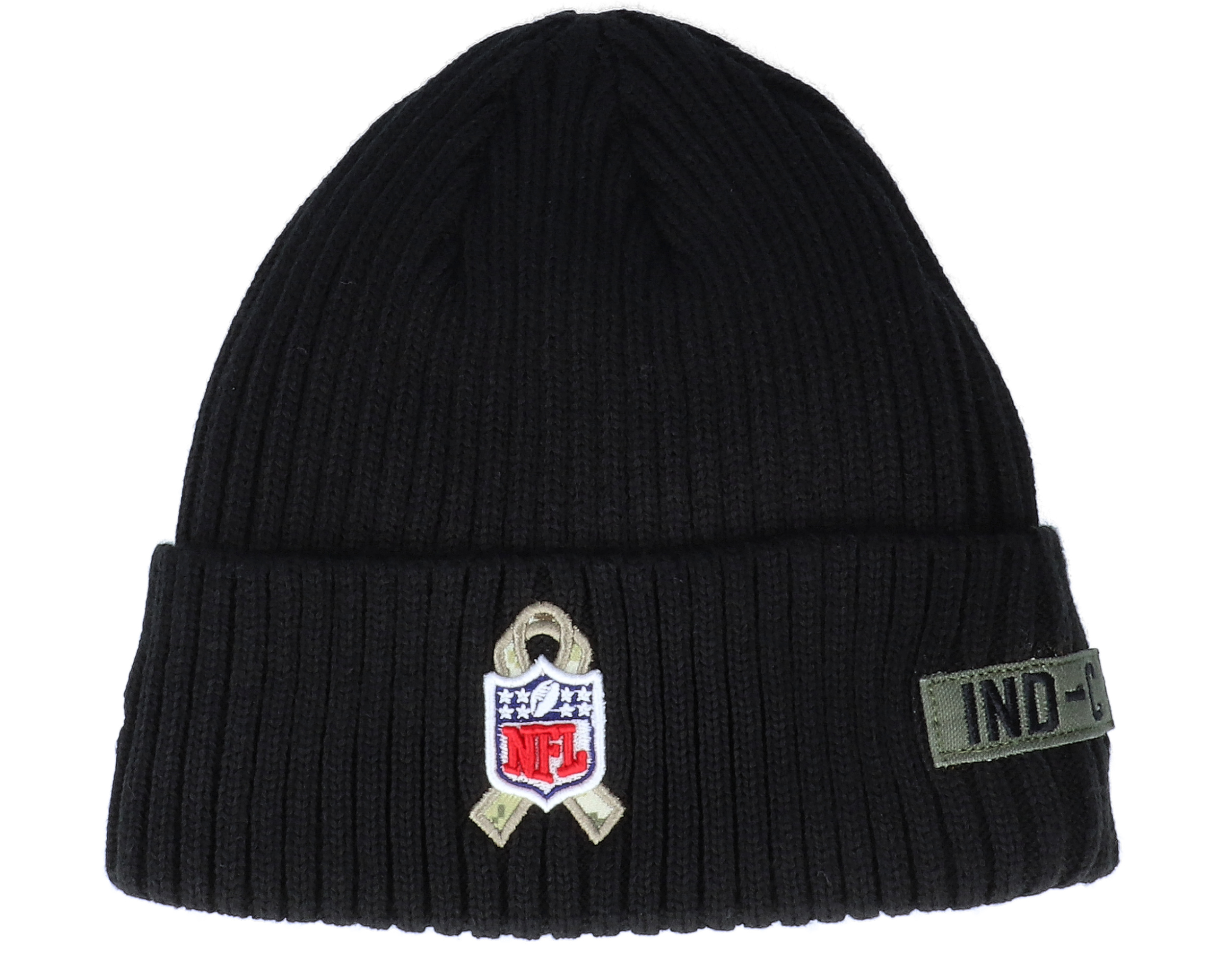 New Era Indianapolis Colts Salute to Service Military Green Kids Beanie Hat  - SoldSneaker