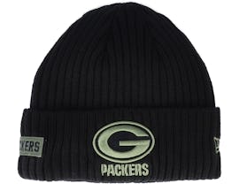 Green Bay Packers Salute To Service NFL 20 Knit Black Cuff - New Era