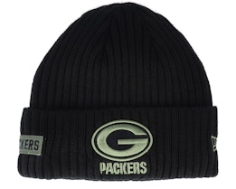 Green Bay Packers Salute To Service NFL 20 Knit Black Cuff - New Era
