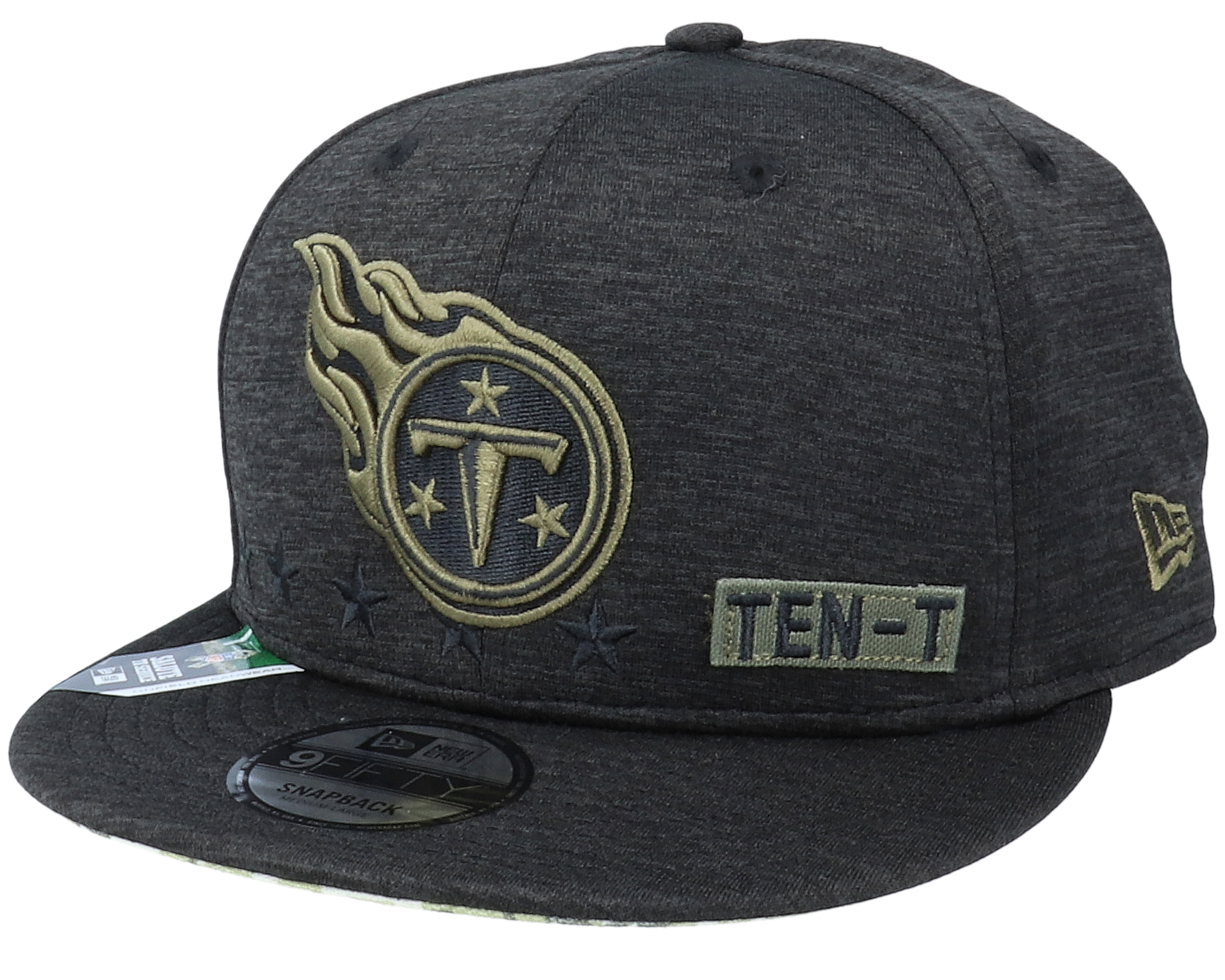 Tennessee Titans Salute To Service NFL 20 Heather Black Snapback - New Era  cap