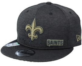New Orleans Saints Salute To Service NFL 20 Heather Black Snapback - New Era