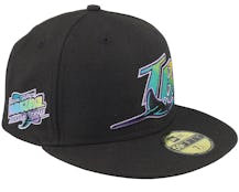 Tampa Bay Rays Newspaper & Cigar 59FIFTY 98 Inaugral Black FItted - New Era
