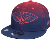 New Orleans Pelicans 9FIFTY NBA20 Back Half Navy/Red Snapback - New Era