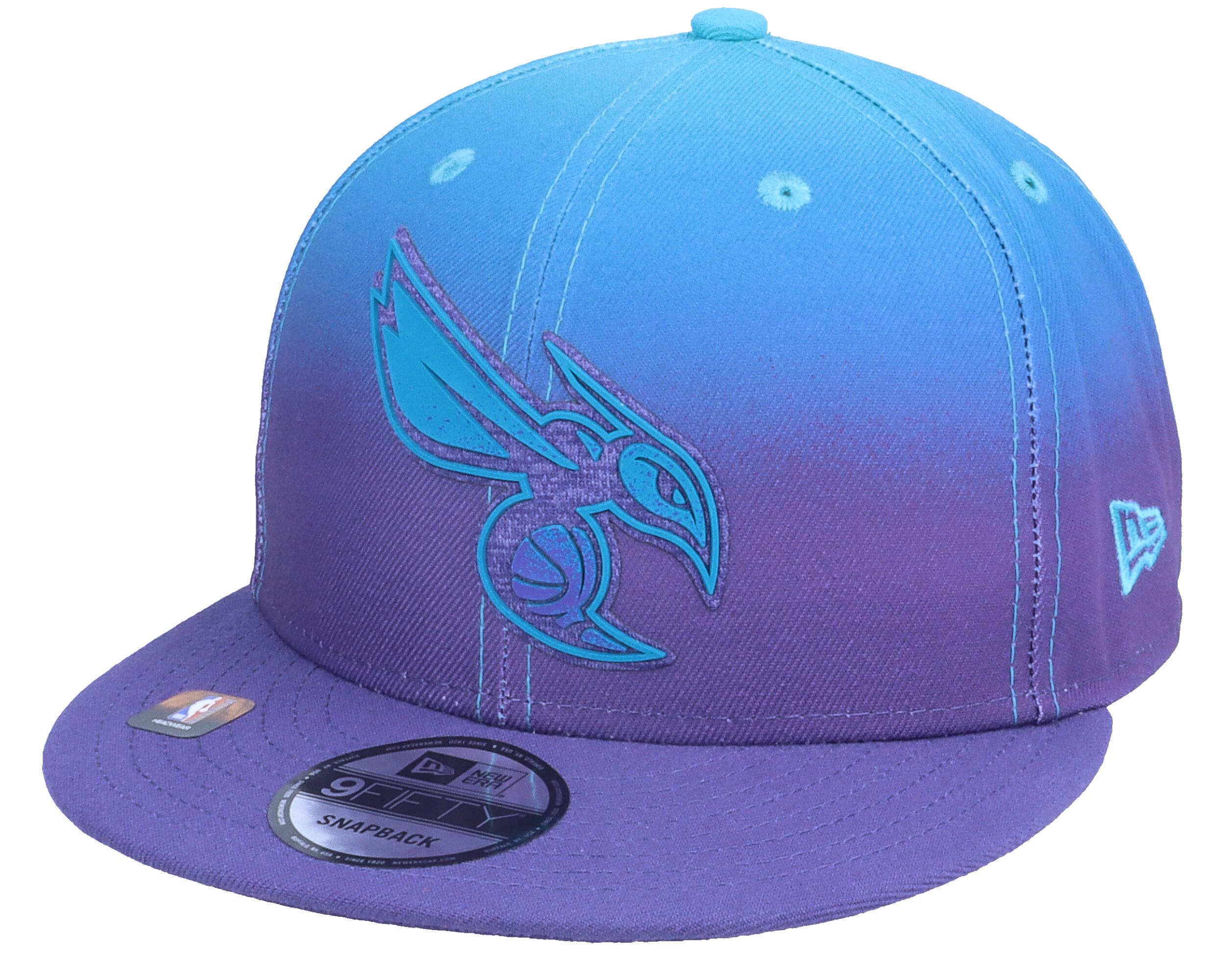 Teal Charlotte Hornets Purple Visor New Era 9FIFTY Snapback