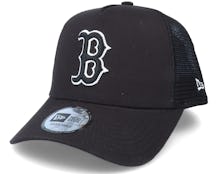 Boston Red Sox Tonal Mesh Black Trucker - New Era