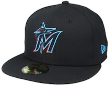 Miami Marlins Authentic On-Field 59Fifty Black Fitted - New Era