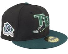 Tampa Bay Rays Asteroid 59FIFTY Black/Dark Green Fitted - New Era
