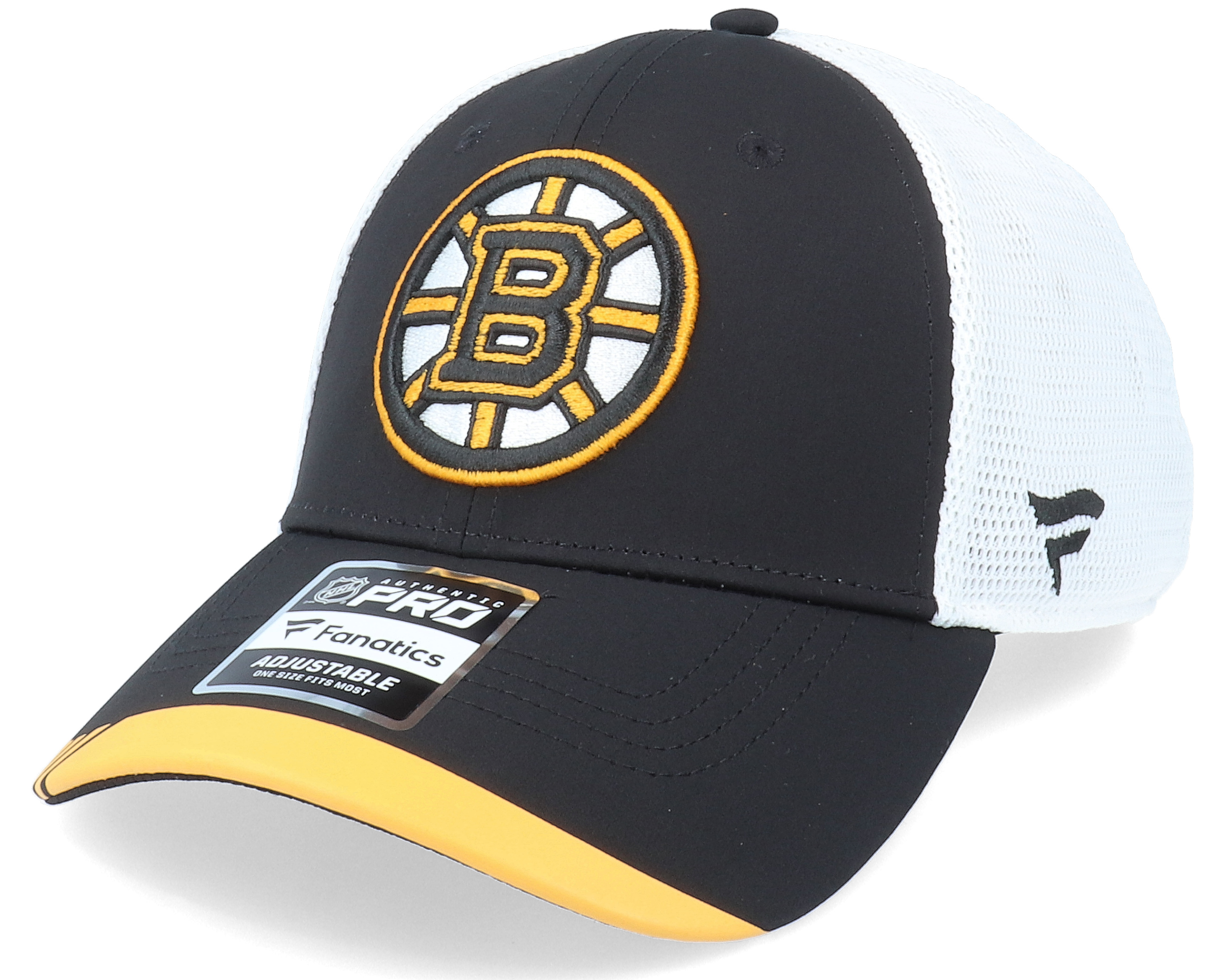 Boston Bruins Locker Room Black Trucker - Fanatics cap | Hatstoreworld.com