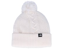 Womens Cable Minna Beanie White Pom - The North Face