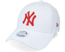 New York Yankees Womens League Essential 9FORTY White/Cardinal Adjustable - New Era