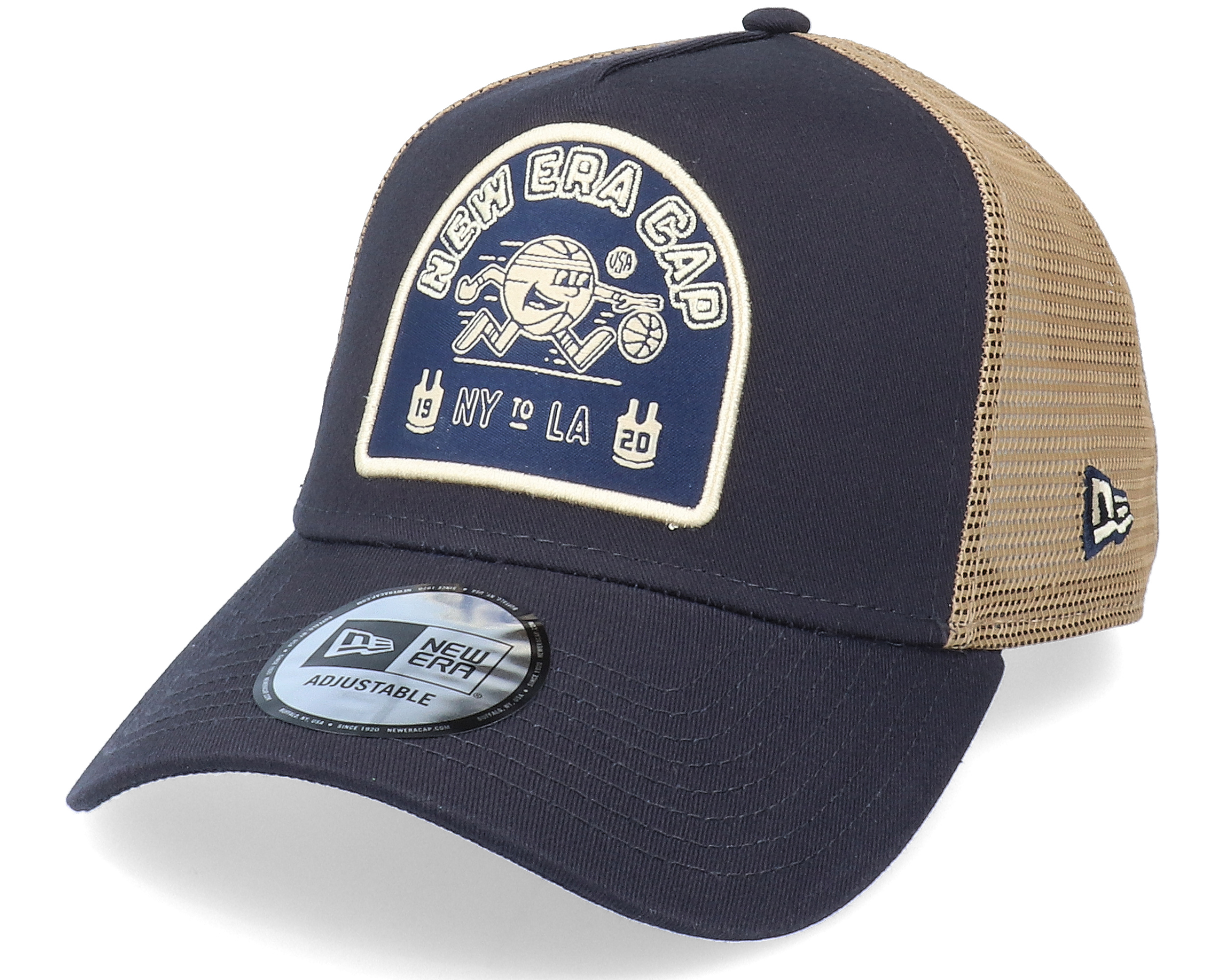 new era navy trucker cap