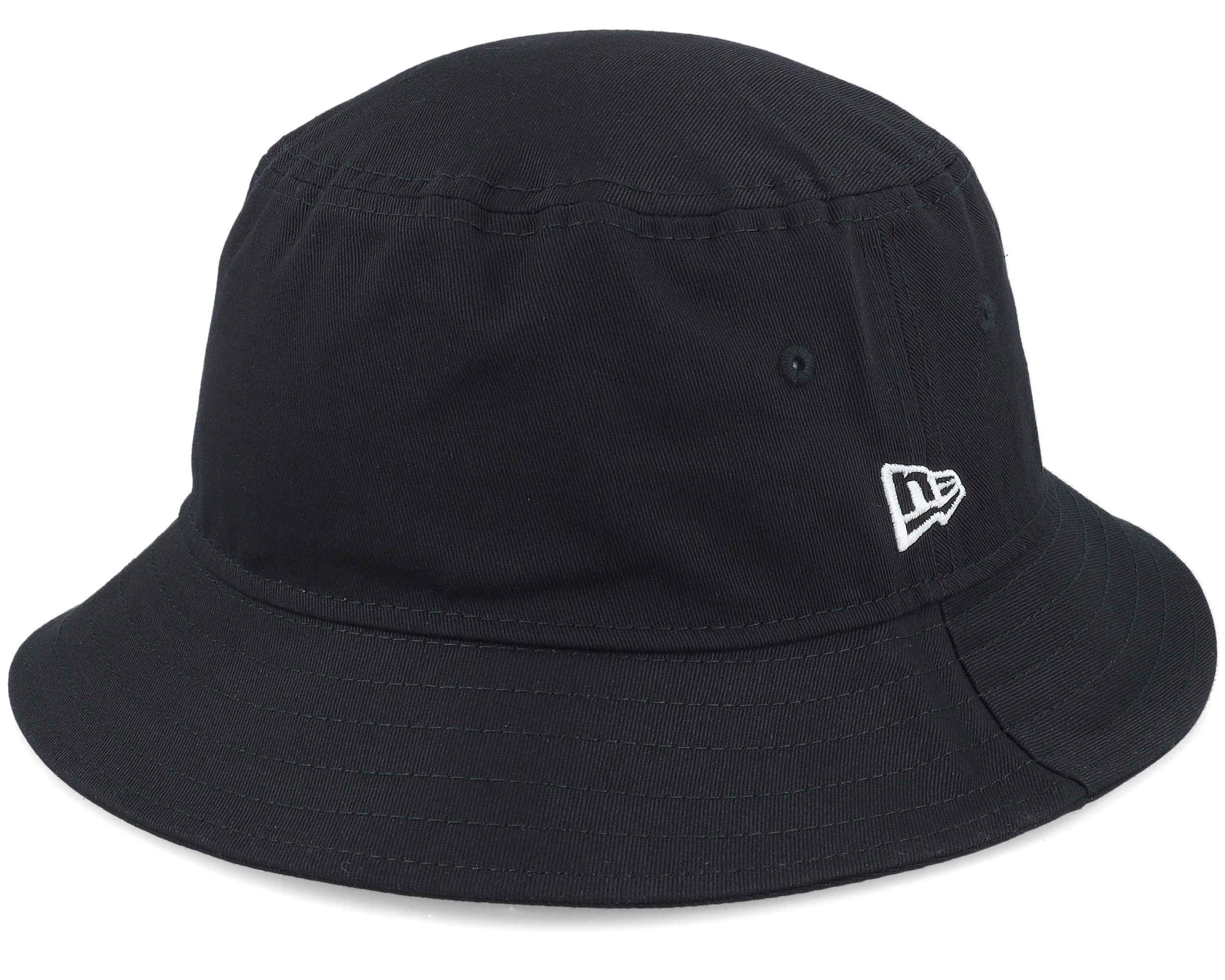 New Era - Black bucket Hat - Essential Black Bucket @ Hatstore