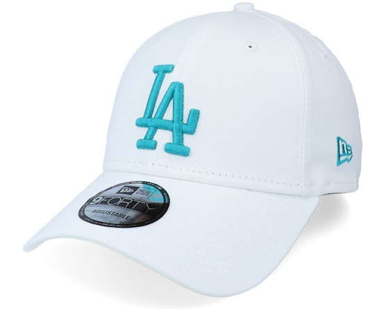 Los Angeles Dodgers League Essential 9Forty White/Aqua Adjustable - New Era