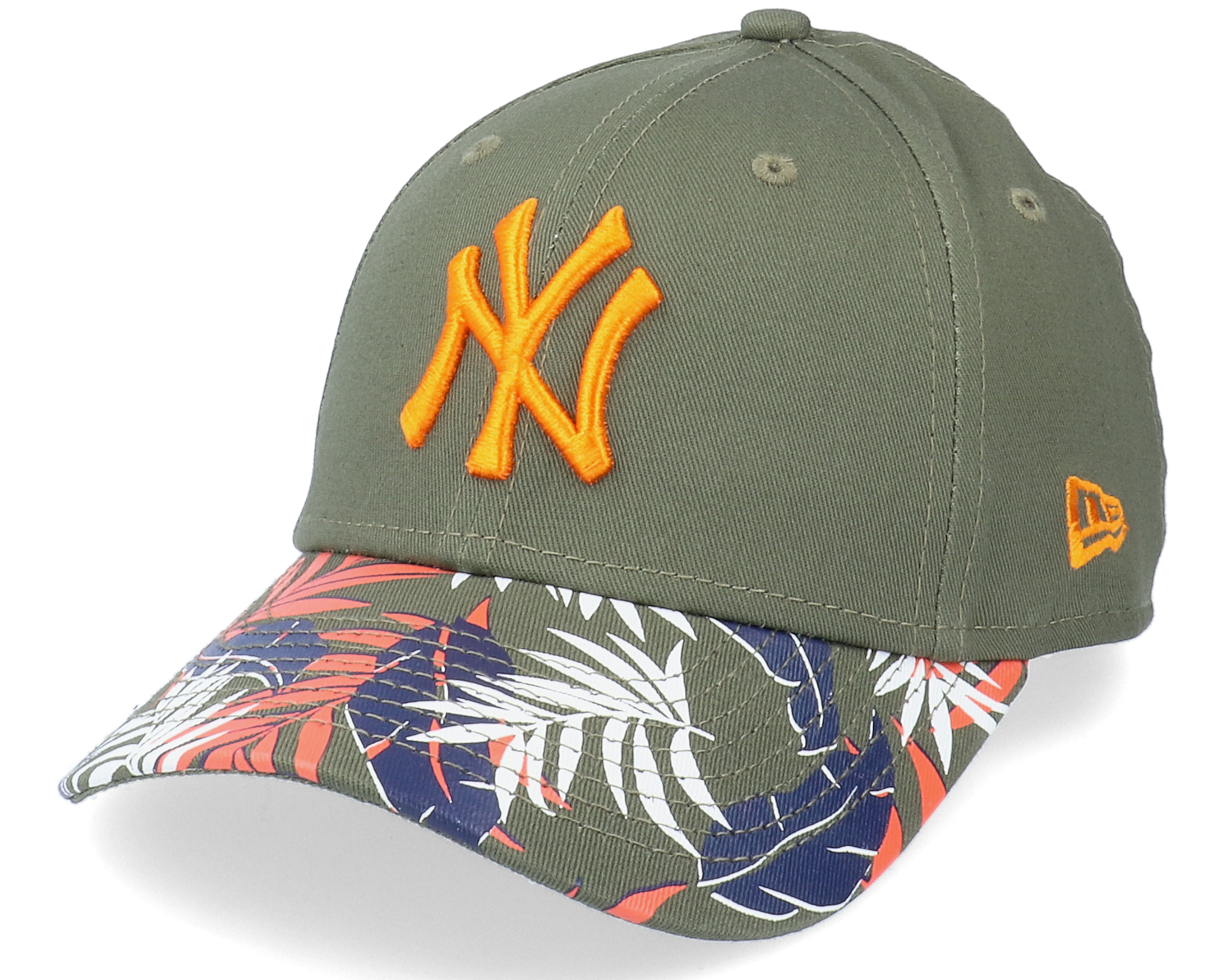 Kids New York Yankees Floral 9FORTY Olive Adjustable - New