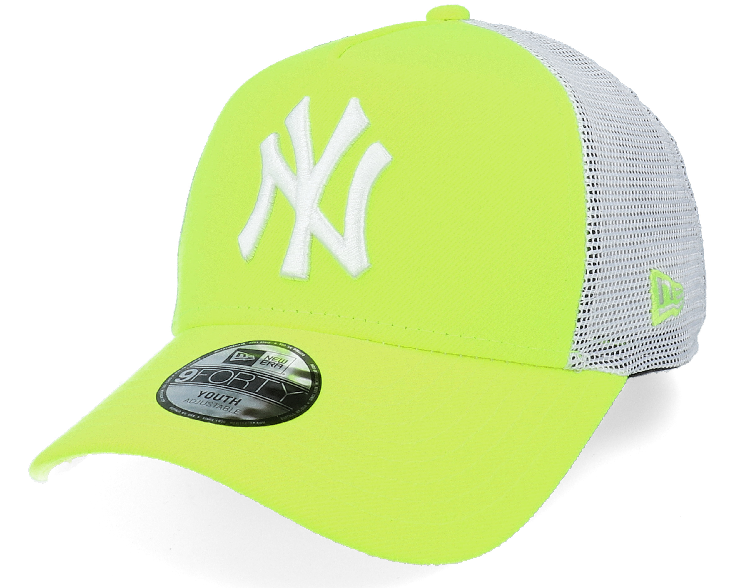 Kids New York Yankees Tonal Mesh Neon/White Trucker - New