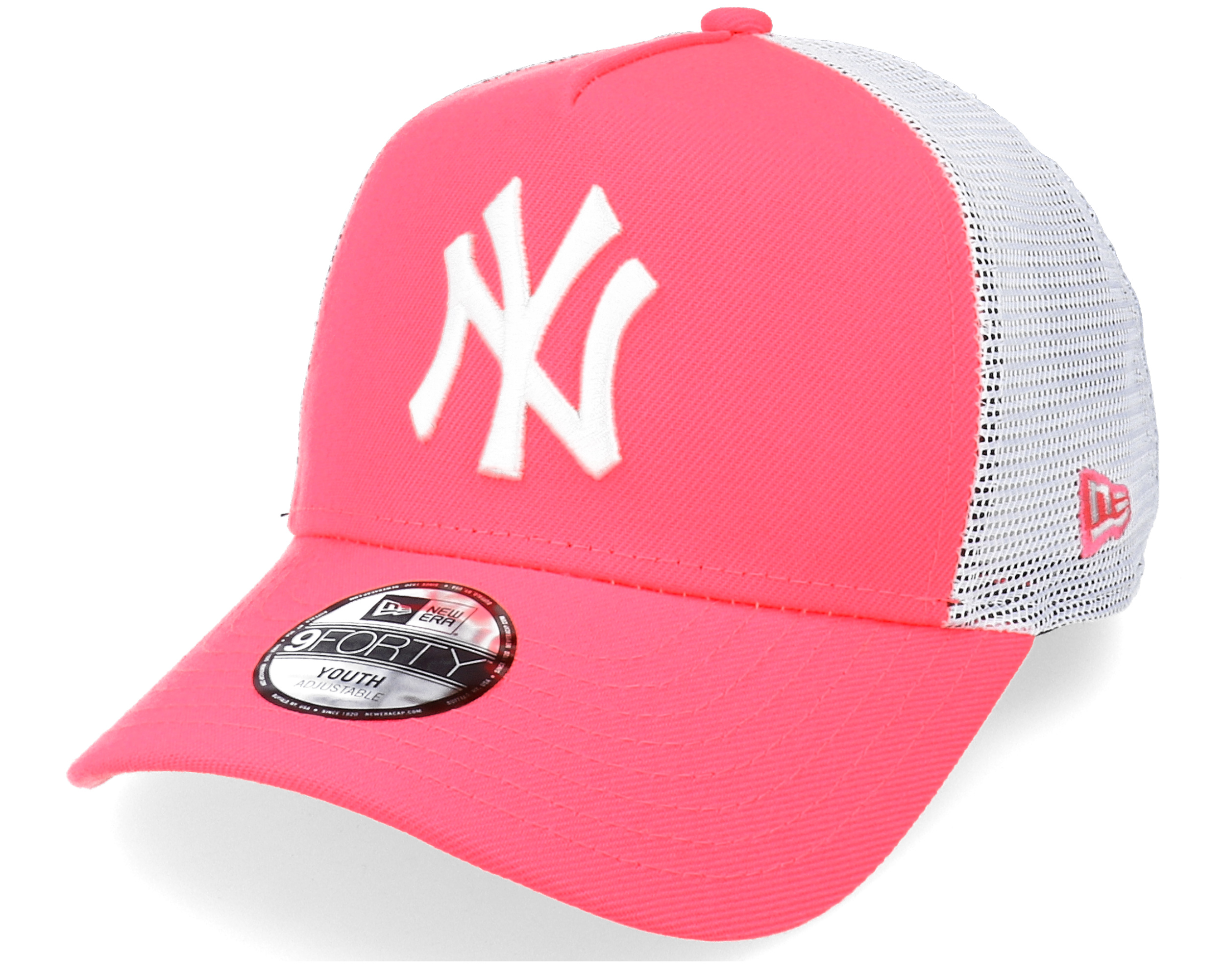 Kids New York Yankees Tonal Mesh Neon Pink/White Trucker
