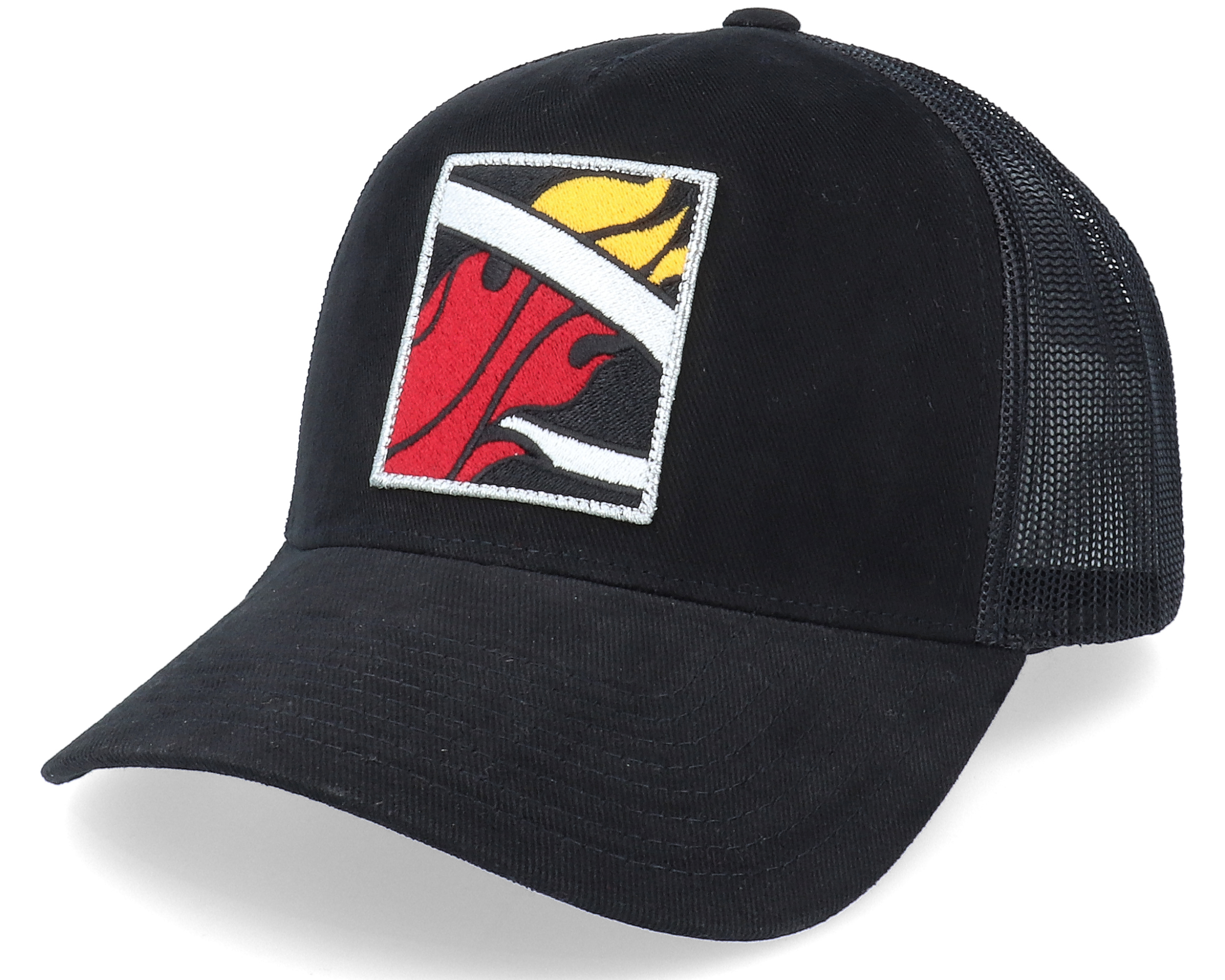Miami Heat Icon Pinch Panel Black Trucker - Mitchell & Ness