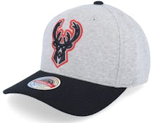 Milwaukee Bucks 186 Red Snapback Grey/Black Adjustable - Mitchell & Ness