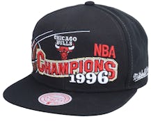 Chicago Bulls 96 Champions Wave Hwc Black Snapback - Mitchell & Ness