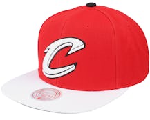 Cleveland Cavaliers Red 2 Tone Scarlet/white Snapback - Mitchell & Ness