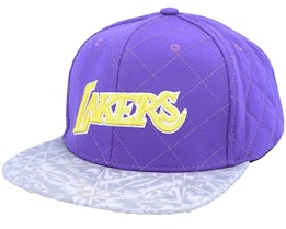 Los Angeles Lakers Diamond Base Hwc Purple Snapback - Mitchell & Ness