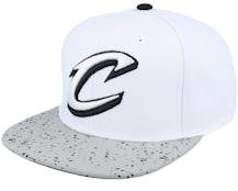 Cleveland Cavaliers Cement Top White/Silver Snapback - Mitchell & Ness