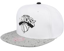 New York Knicks Cement Top White/Silver Snapback - Mitchell & Ness