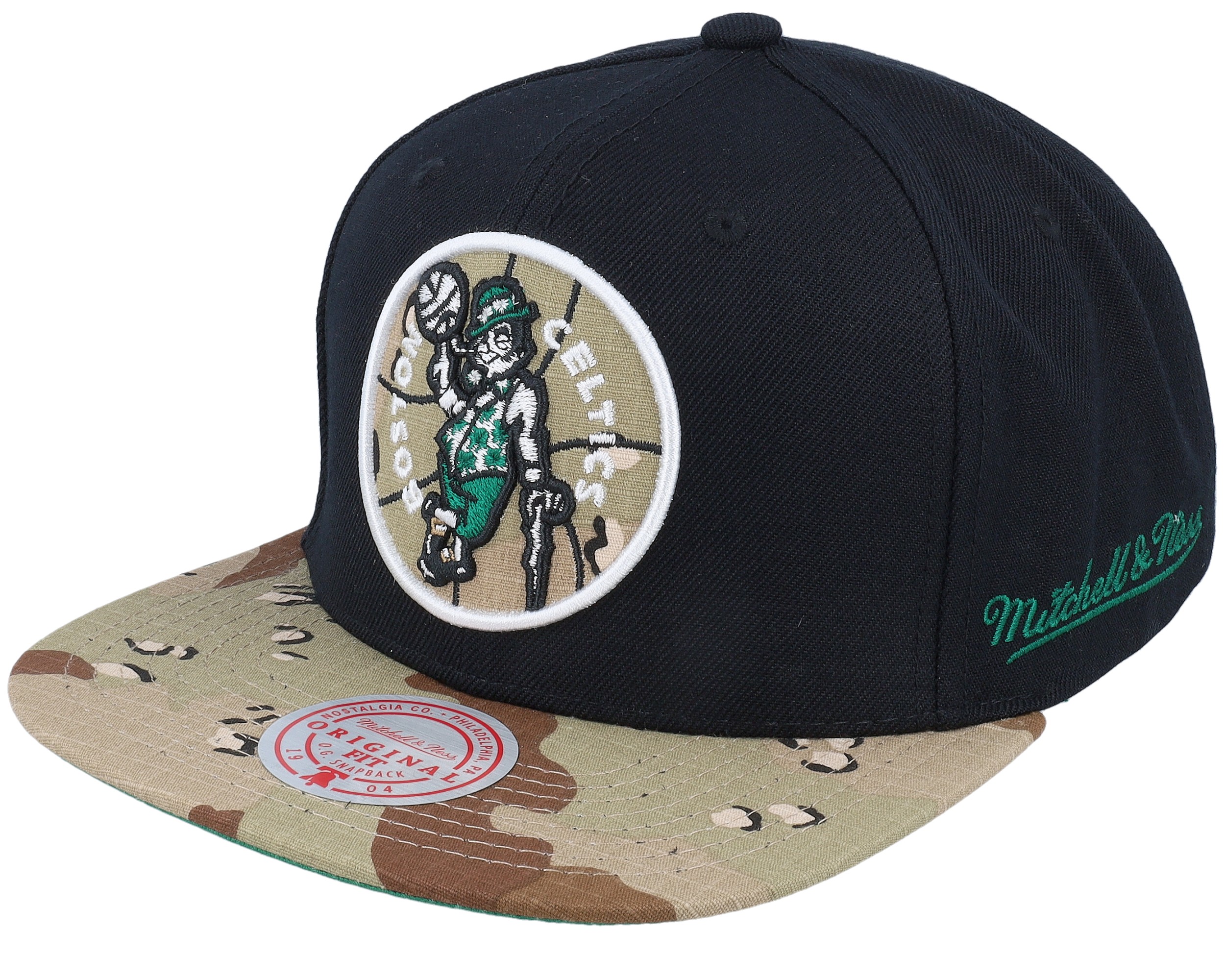 Boston Celtics Choco Camo Hwc Black Snapback - Mitchell & Ness keps ...