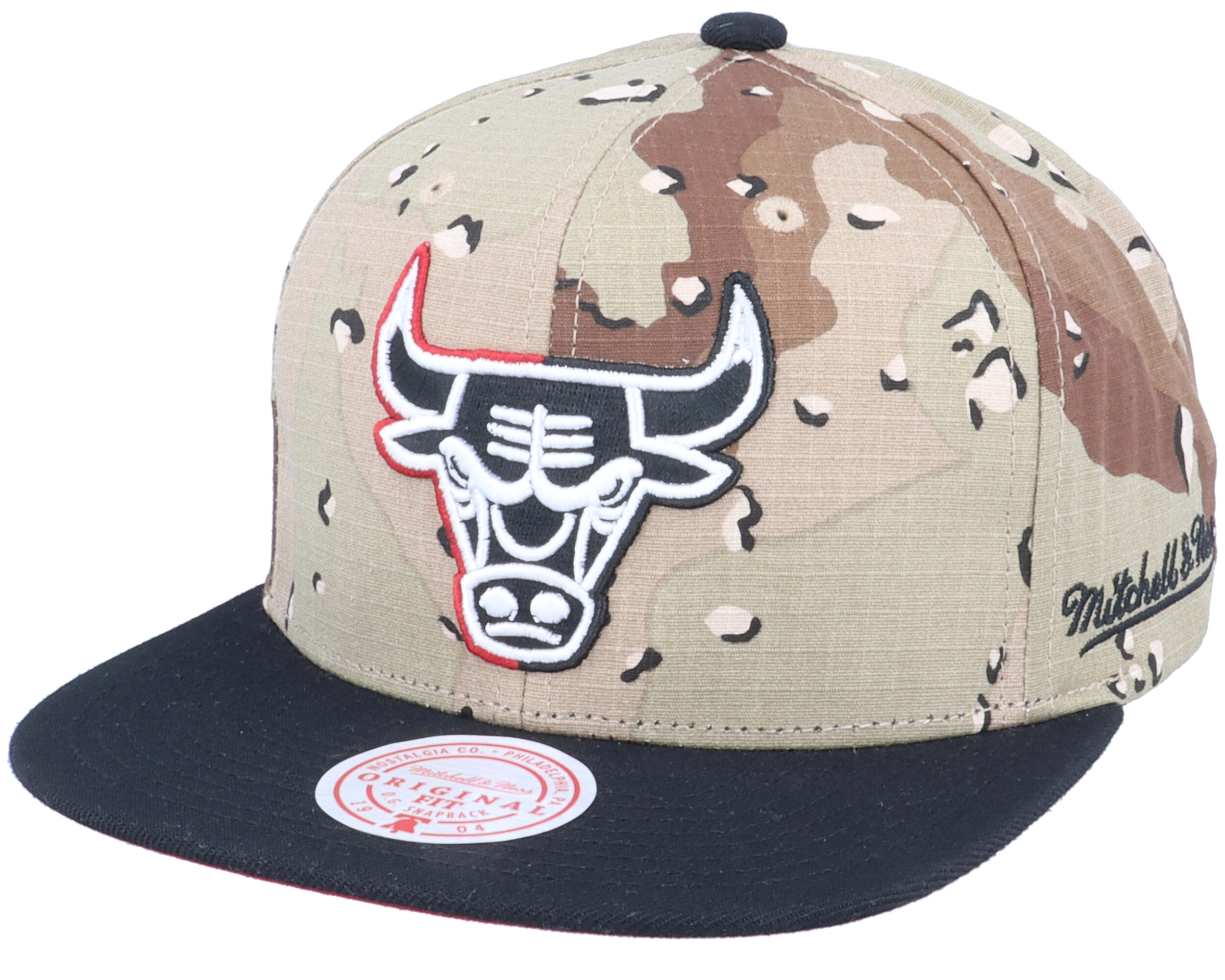 Chicago Bulls Choco Camo/Black Snapback - Mitchell & Ness cap ...